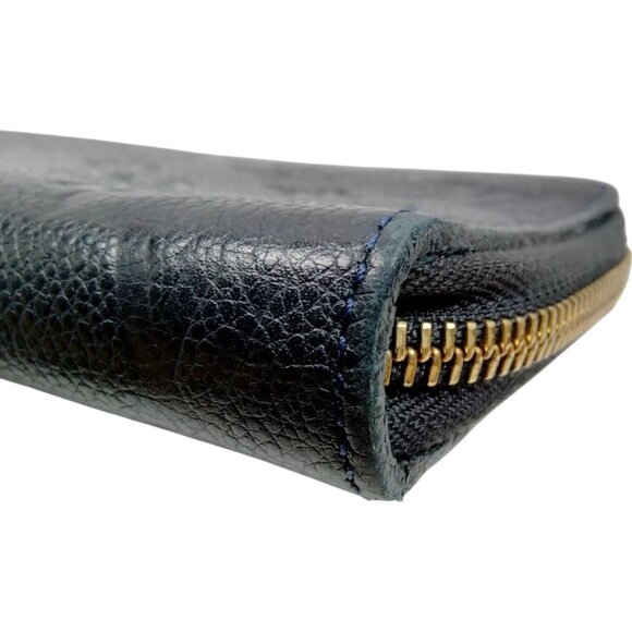 654267BJ (X3) Louis Vuitton Wallet Long Navy Blue Monogram Empreinte - Picture 3 of 10